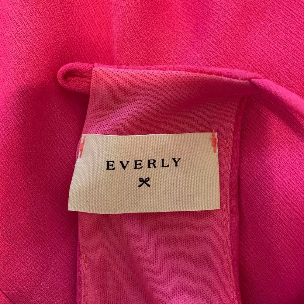Everly Solid Elisa Pink Sleeveless Shift Dress - Picture 7 of 8
